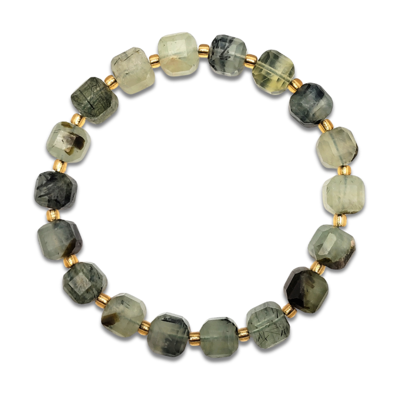 Prehnite Cube Bracelet